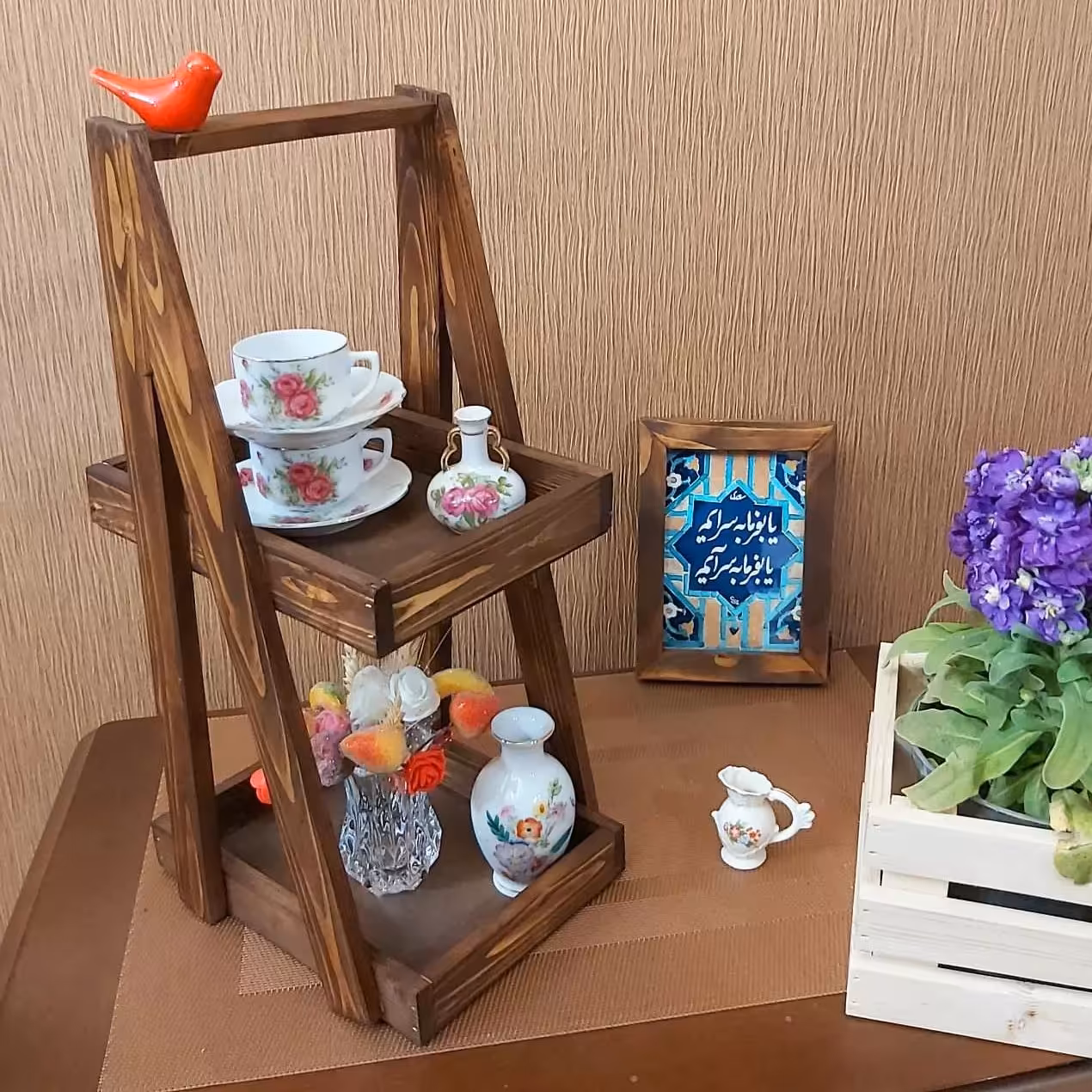 شلف دو طبقه رومیزی