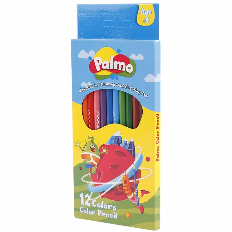 مداد رنگی 12 رنگ پالمو Palmo NO.3202