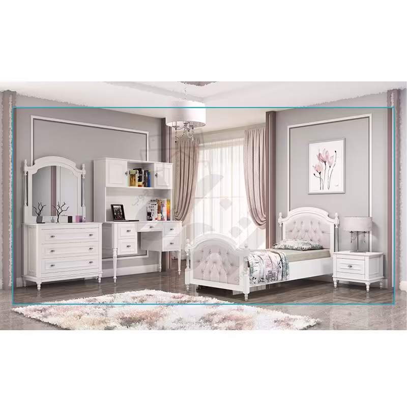 تخت و کمد نوجوان مدل الوا(هزینه ارسال با مشتری است و موقع تحویل  دریافت می شود)