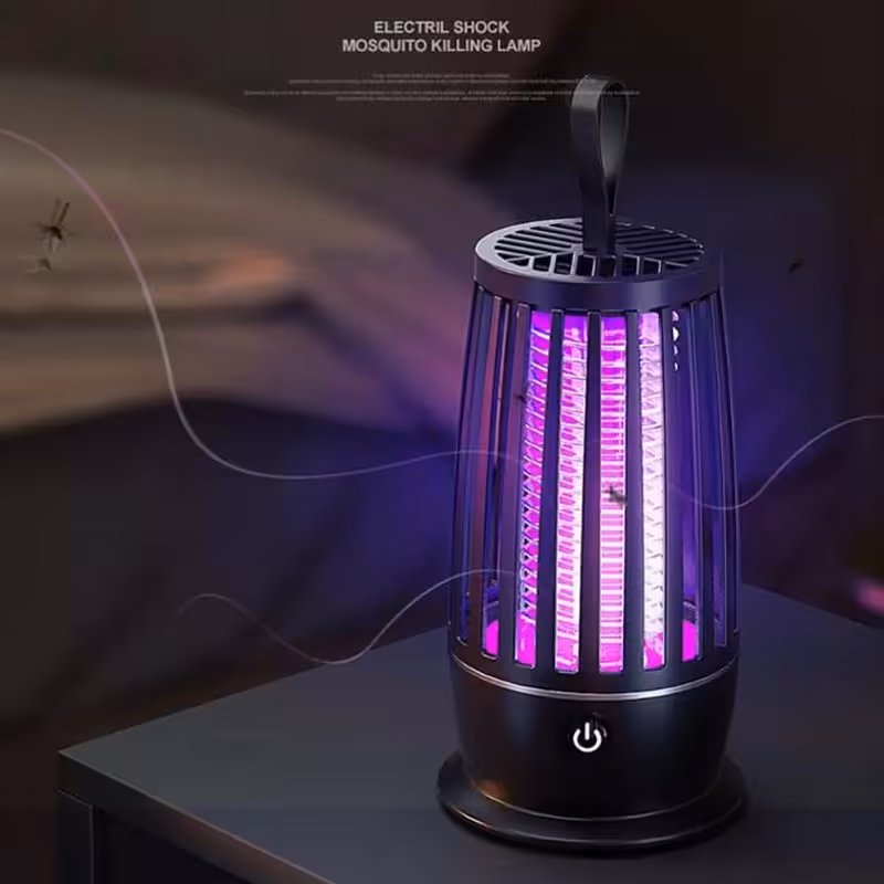 لامپ حشره کش و چراغ خواب شارژی رنگ مشکی 