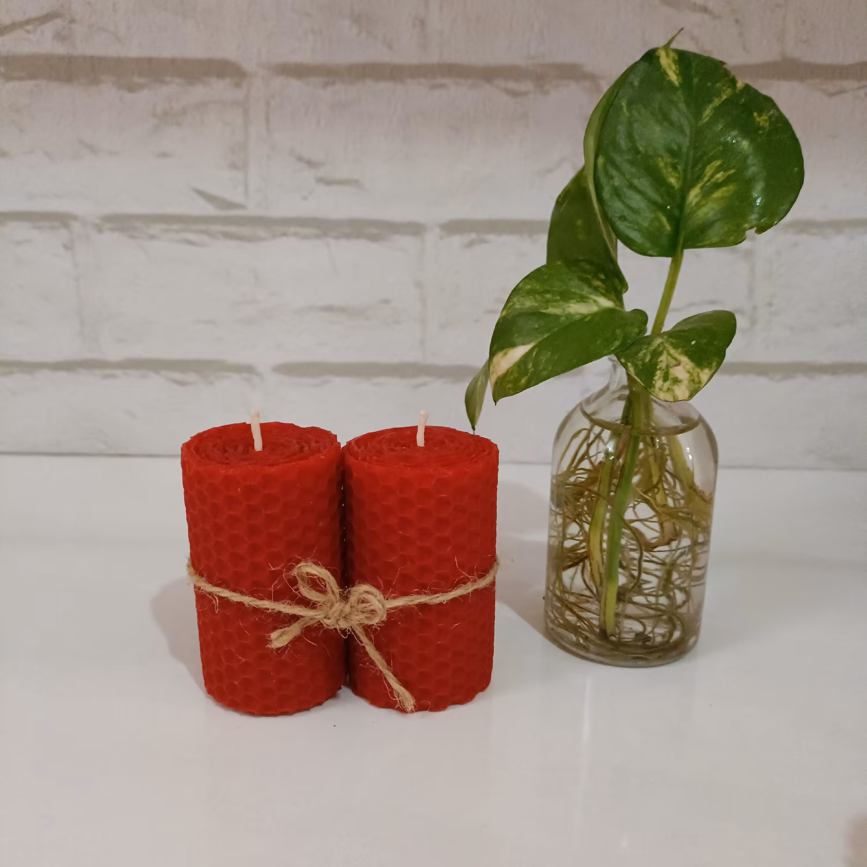 شمع موم عسلی 