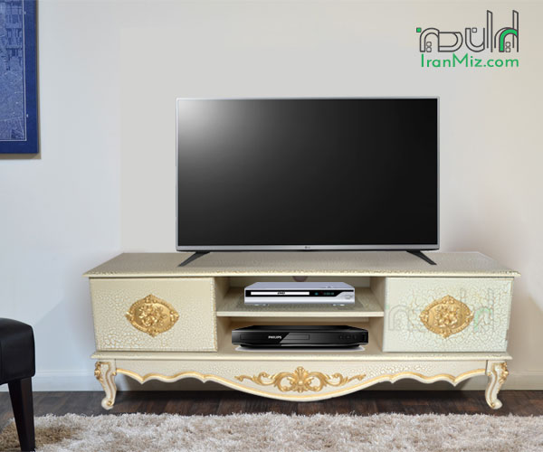 میز تلویزیون سنگی طلایی