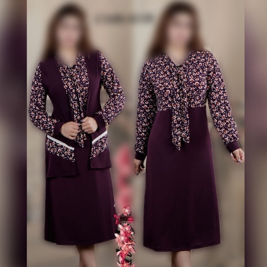تونیک دوتیکه زنانه طرح جیب جودون پلاس