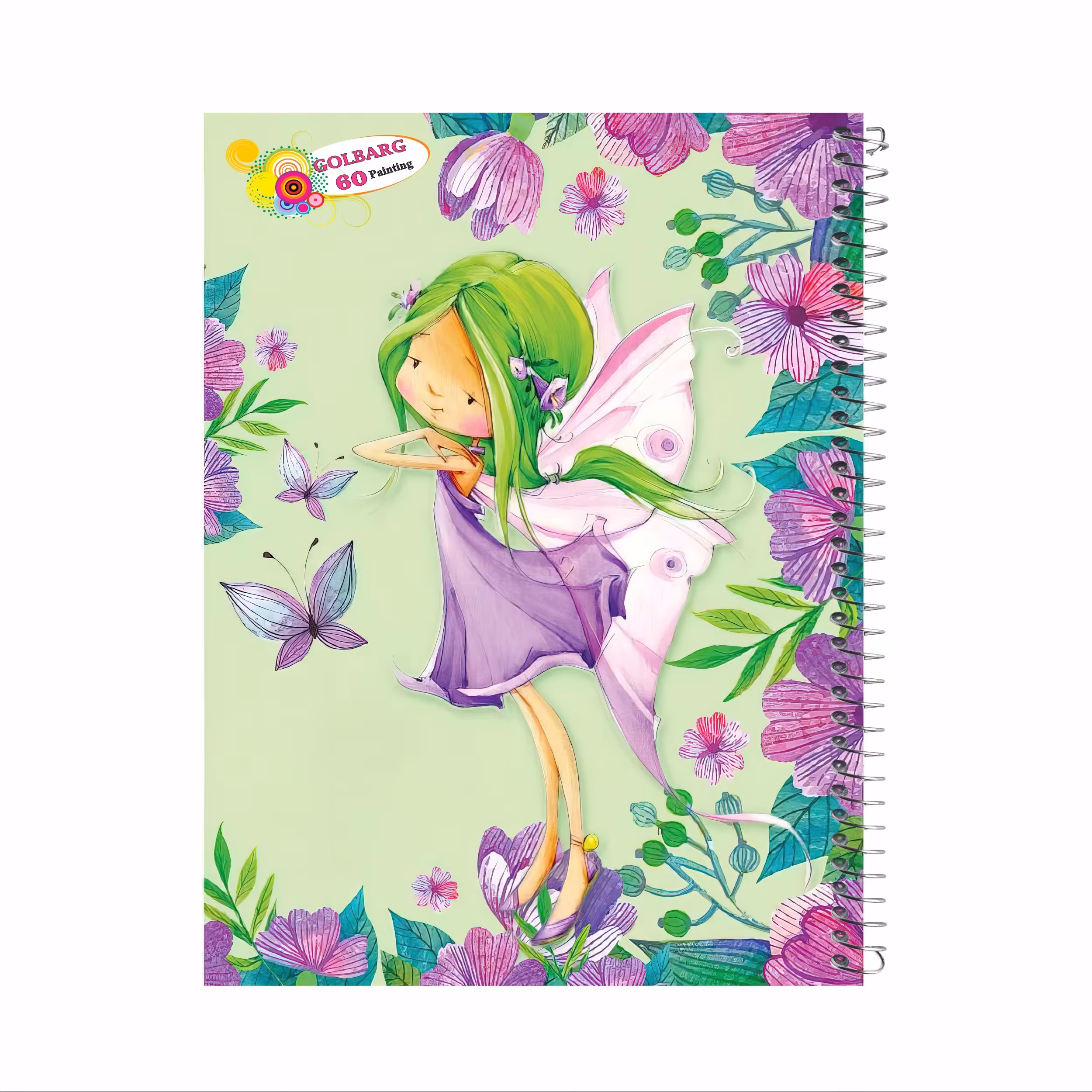 دفتر نقشی 60 برگ گلبرگ طرح دخترانه کد 165