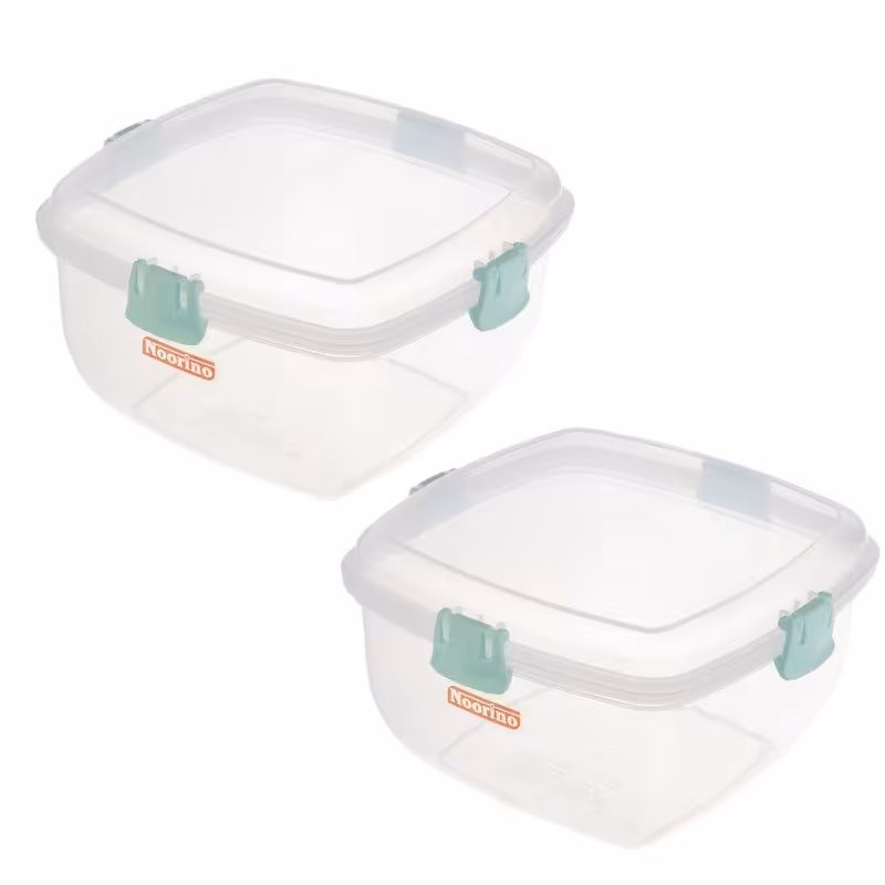 ظرف نگهدارنده غذا نورینو مدل یکتا مجموعه دو عددی (صورتی روشن- کرم) 