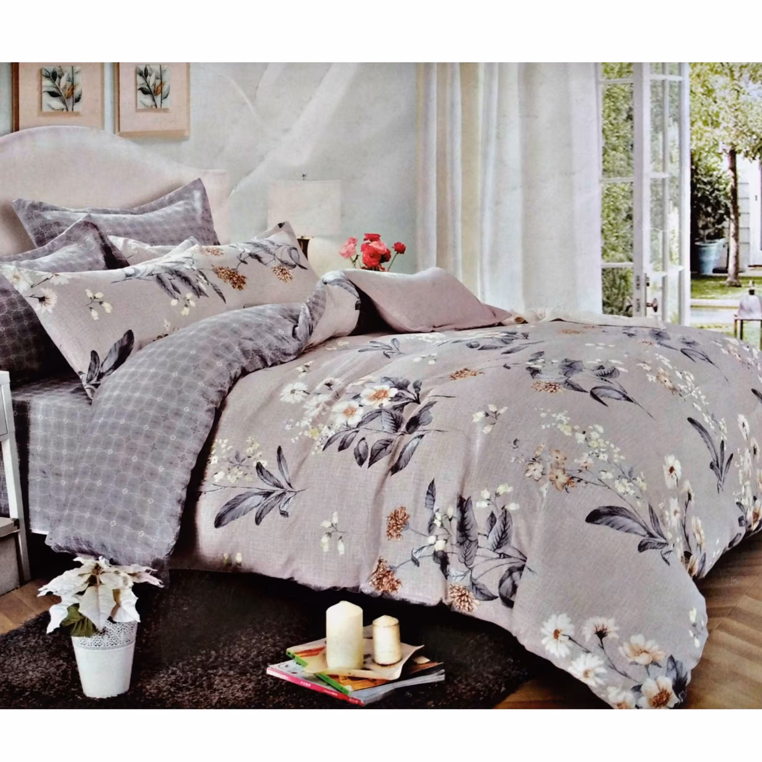 سرویس ملحفه دونفره سه تکه کد 01 مناسب برای تخت‌های 180 سانتیمتری