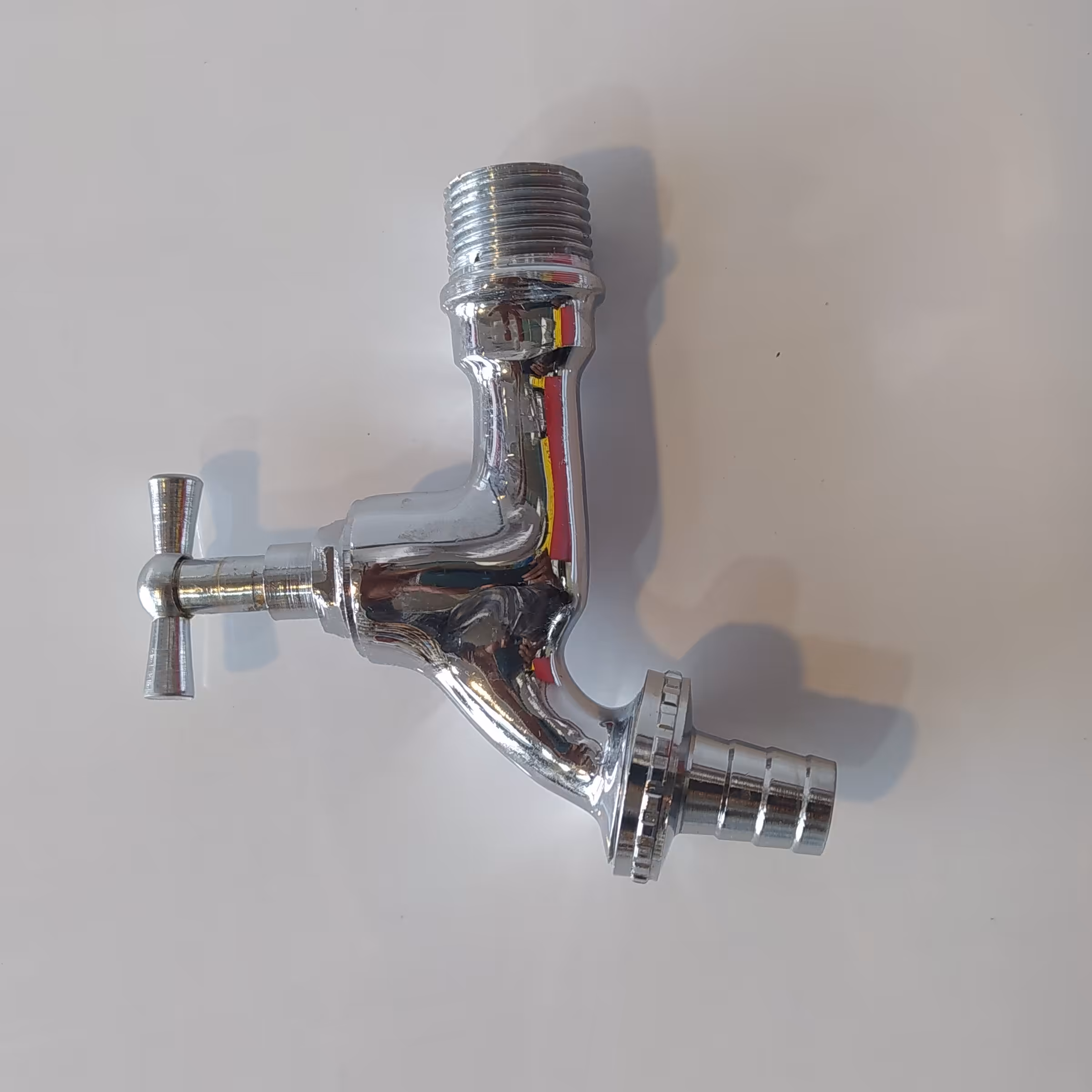 شیر شیلنگی حیاطی کروم براق کارتن دار