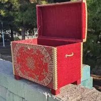 صندوقچه .صندوق  سنتی قدیمی ترمه تحویل در باربری مقصد 