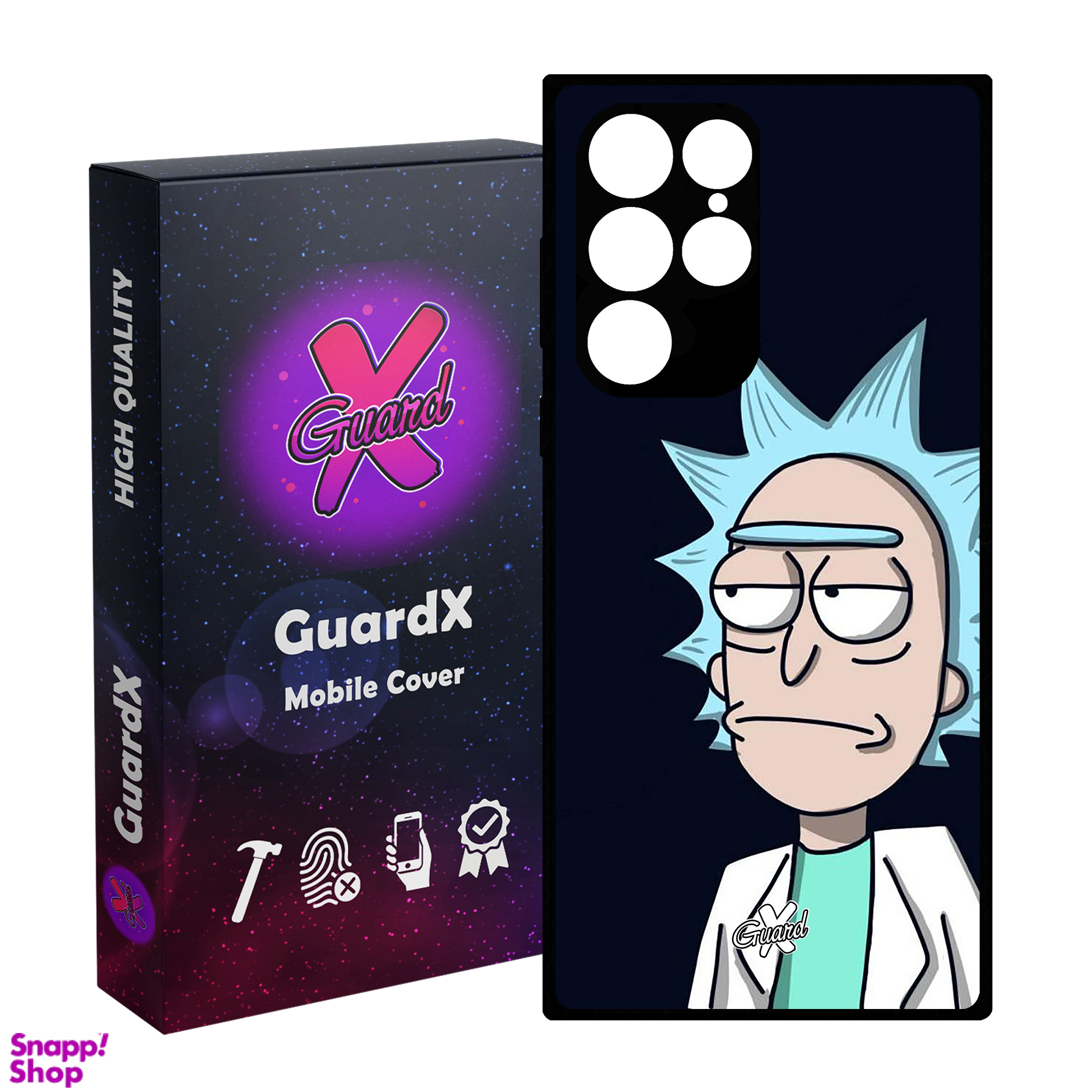 کاور موبایل گارد ایکس طرح Rick and Morty مدل Glass10030 مناسب سامسونگ Galaxy S23 Ultra