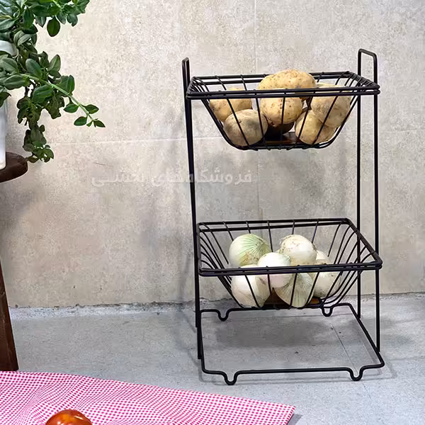 سبد سیب زمینی و پیاز 2 طبقه مدل تارا بهساز فلز