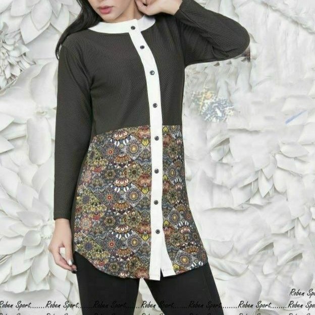 تونیک جلو دگمه دار پایین سنتی