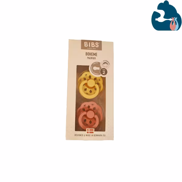 پستانک برند بیبس سر فندقی گرد سایز 2 مناسب 6 الی 18 ماه bibs