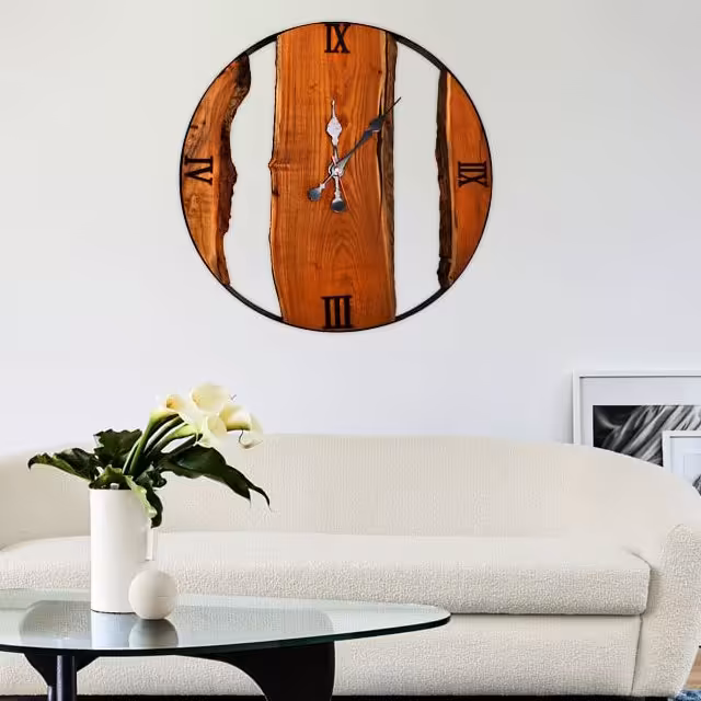ساعت بزرگ چوبی سایز 60
