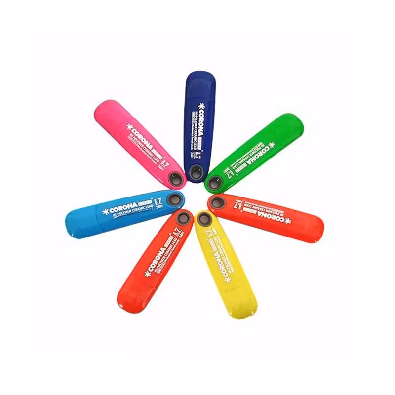 مغزی اتود رنگی کرونا سایز 0.7 میلی متر  بسته 1 عددی (قیمت عمده 8450)