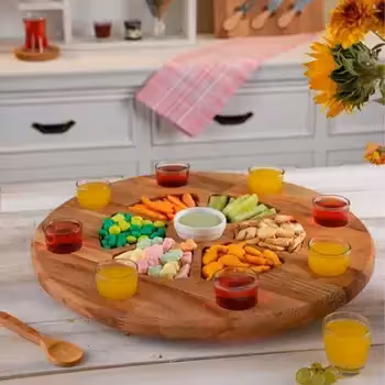 سینی مزه چوبی