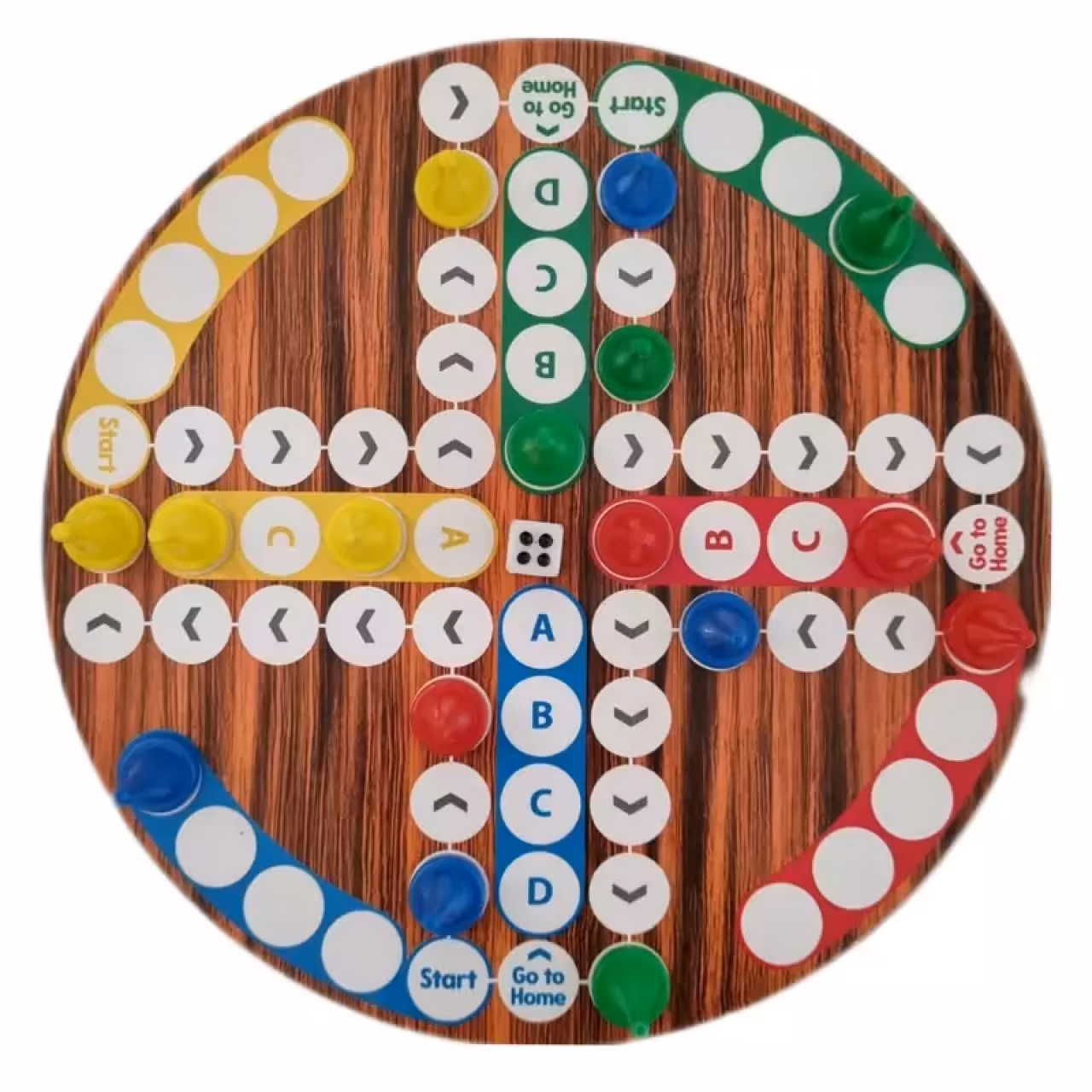 بازی منچ و مار مدل گرد چوبی کد Na014