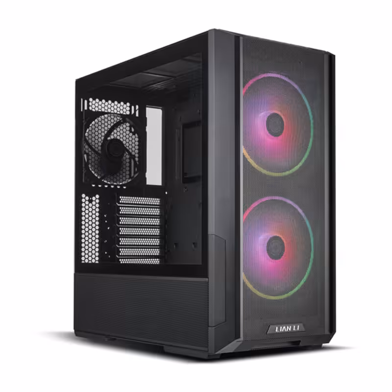 کیس کامپیوتر لیان لی گیمینگ CASE LIAN LI LANCOOL 216R W RGB BLACK Mid Tower