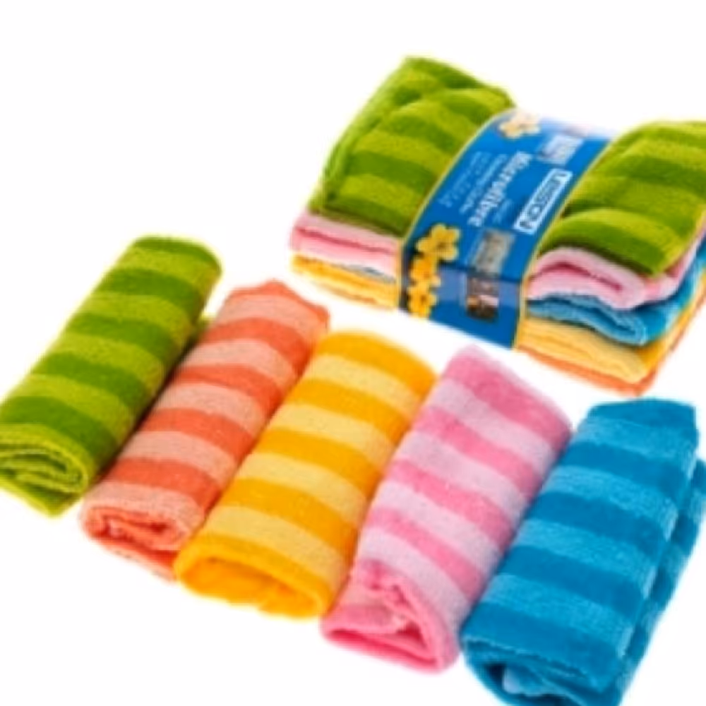 دستمال 5 تایی راه راه میکرو فایبر 