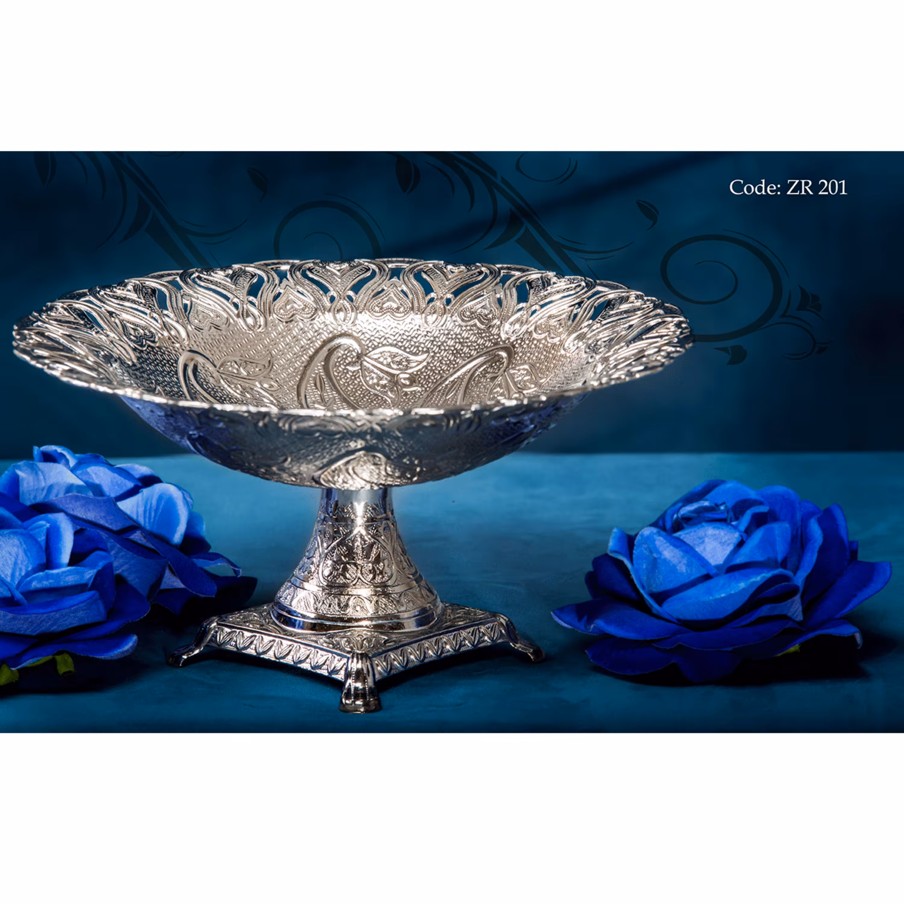 میوه خوری طرح قلب طلایی و  نقره ای