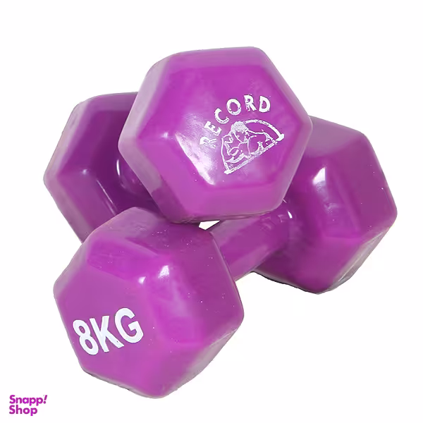 دمبل رکورد مدل A وزن 8 کیلوگرمی بسته 2 عددی