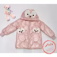 کاپشن  دخترانه عروسکی  ضدآب وارداتی