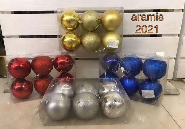 توپ های رنگی اویز درخت کریسمس