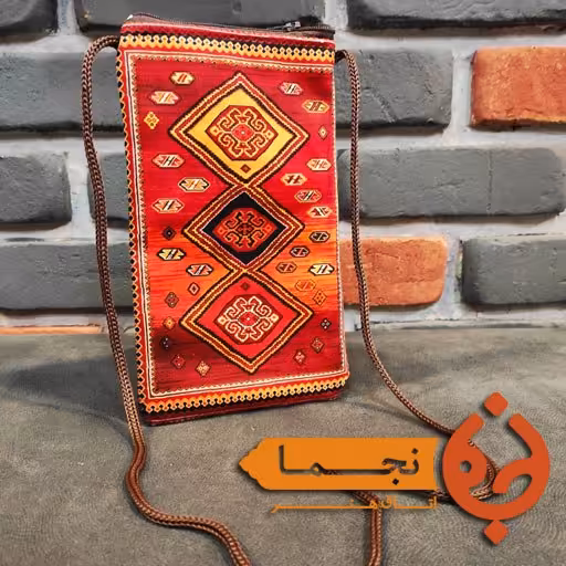 کیف موبایل مخمل کوبیده طرح سنتی کد D34
