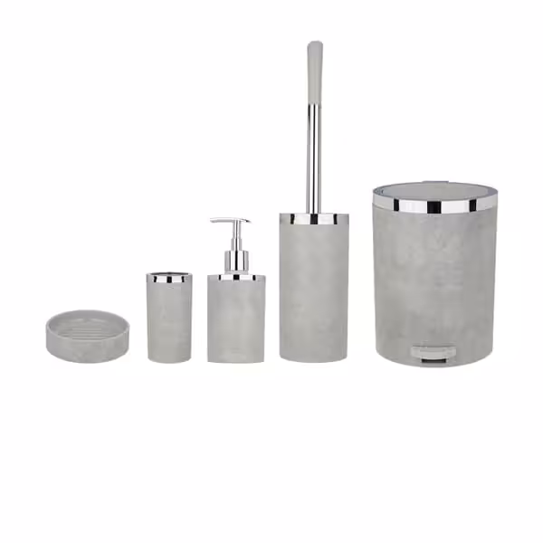 ست بهداشتی 6 پارچه روشا بتنی طوسی هارمونی