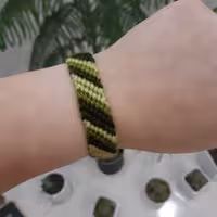 دستبند دوستی طرح ساده سبز  رنگ کد 11