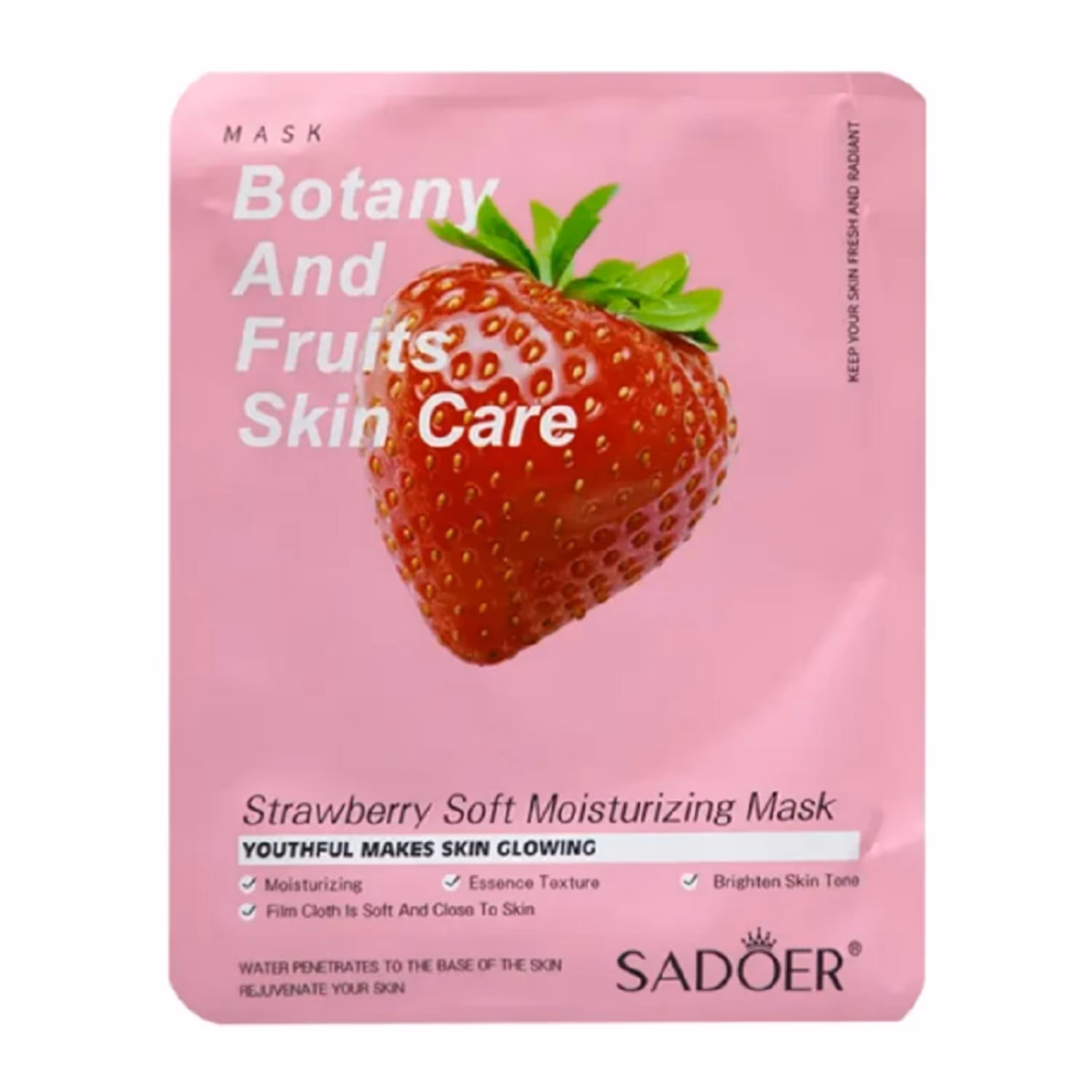 ماسک ورقه ای صورت حاوی عصاره توت فرنگی سادور SADORE