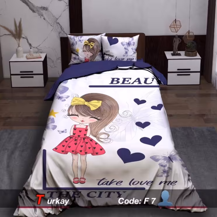 سرویس خواب  طرح پرنسس 2 یک نفره 5تکه