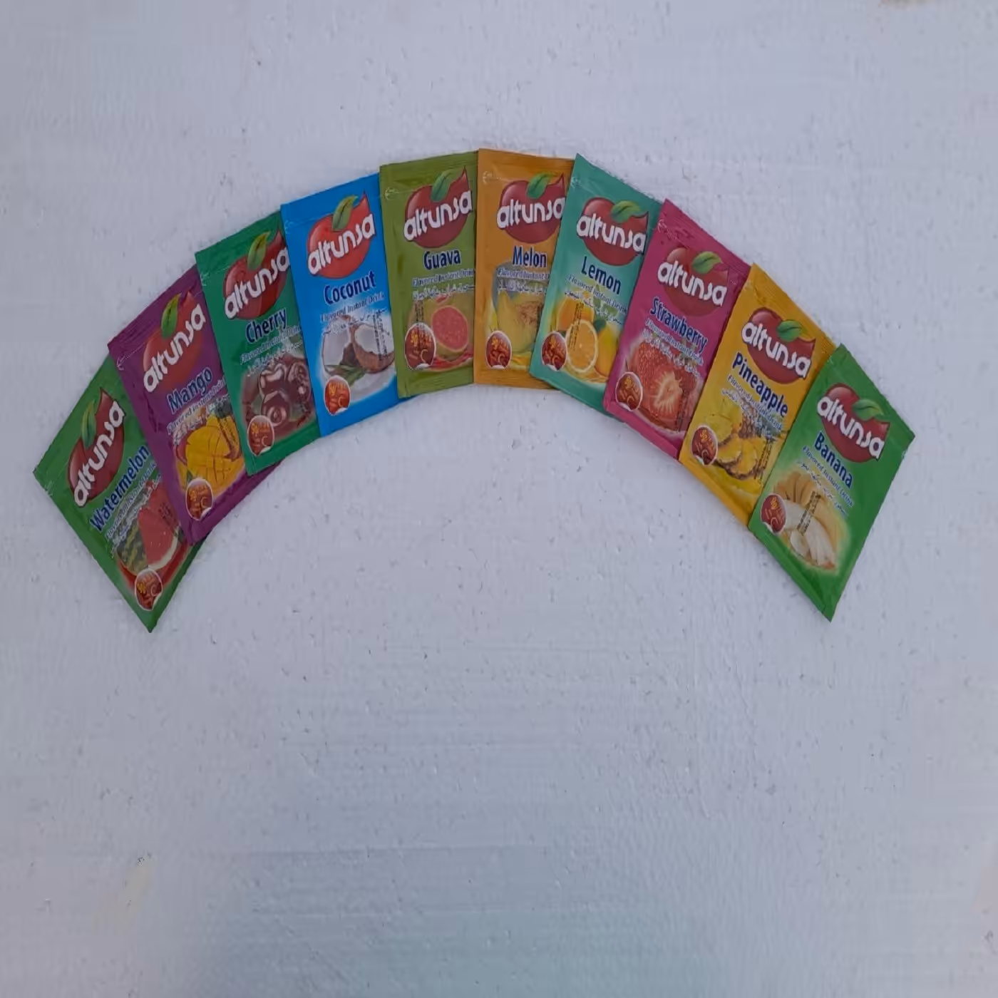 بسته 24 عددی پودر شربت فوری ساشه ای(altunsa) با ترکیب هشت طعم پرطرفدار 