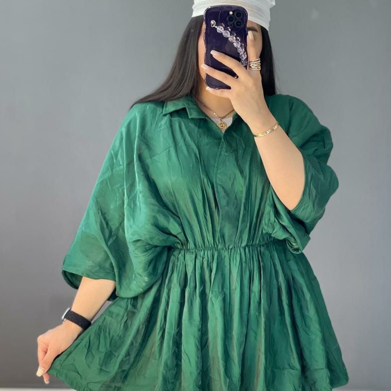 مانتو عروسکی کمر کش آستین بگ