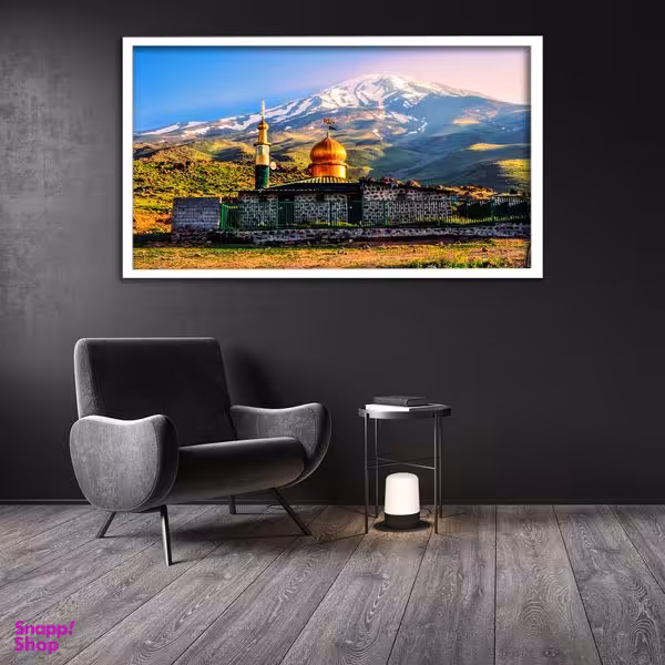 تابلو نوری بکلیت طرح کوه دماوند مدل لایت باکس W129