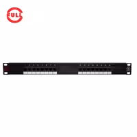 پچ پنل 16 پورت Cat5E فول مدل FA-652K-168-C5E-BK