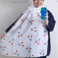 شال فانتزی طرح آلبالو بسیار خنک و با کیفیت