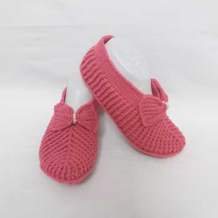 پاپوش بافتنی کد 7