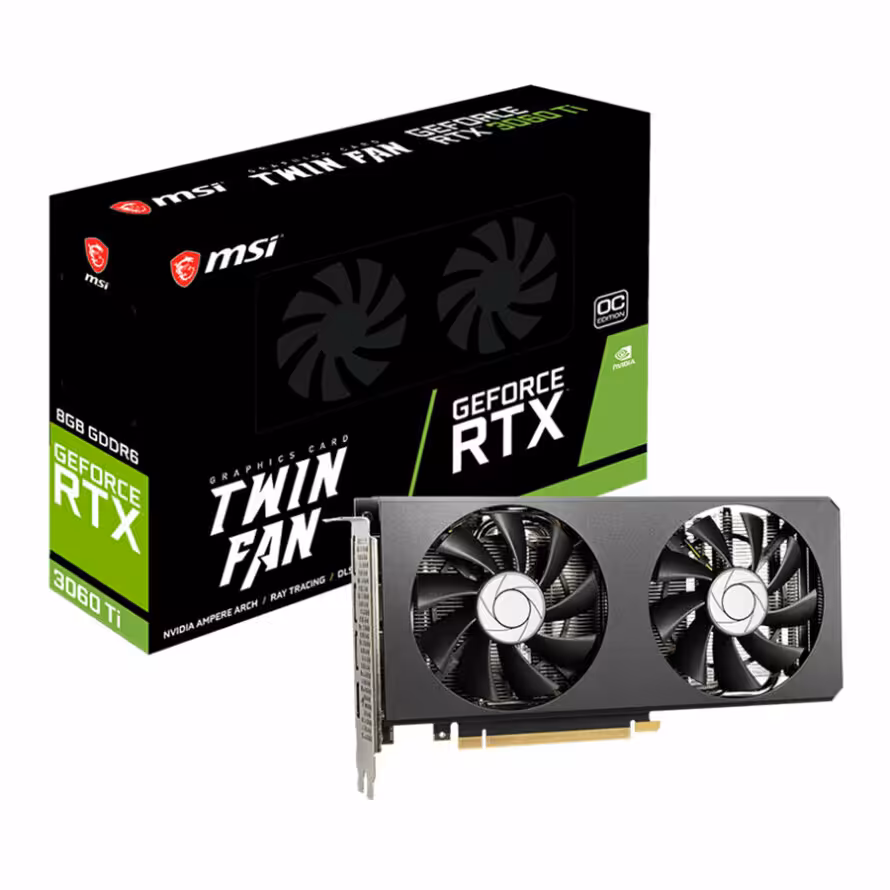 کارت گرافیک ام اس آی RTX 3060 Ti TWIN FAN OC