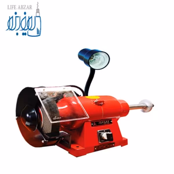 ماشین سنگ پرداخت 200 میلیمتر چراغ دار سه فاز محک PGD-200-3.1 L