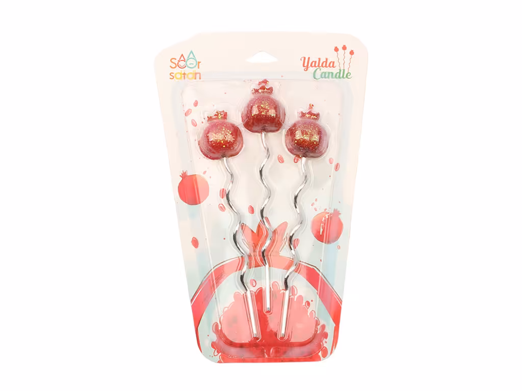 شمع سه عددی انار شب یلدا