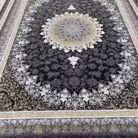 فرش ماشینی  آرامیس 1200شانه شش متری نقشه مهرگان دودی 3600 نخ 100 درصد آکریلیک گل برجسته K-meh-d
