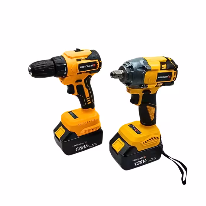 مجموعه دوعددی دریل و بکس شارژی براشلس هاردمن کد dual