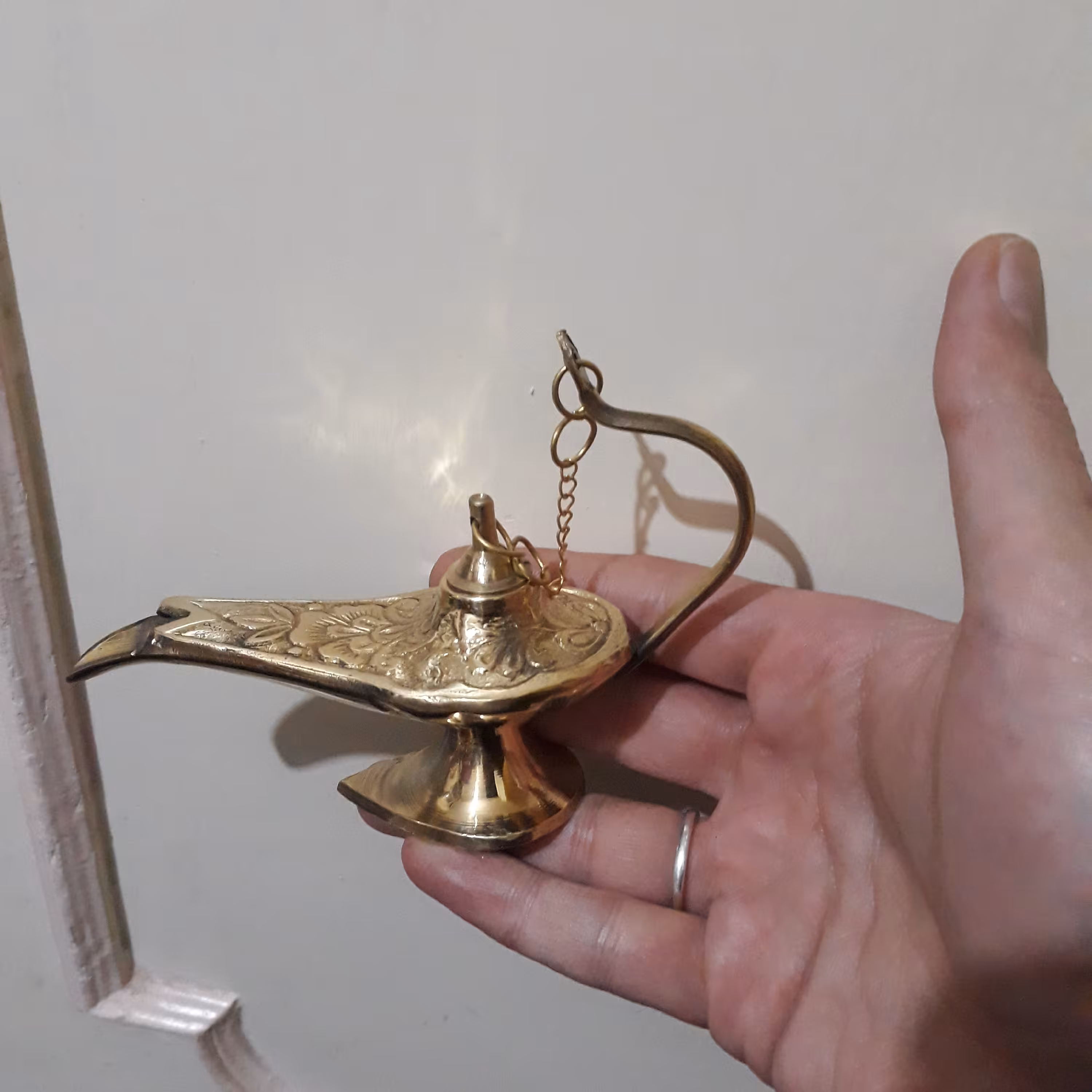 چراغ جادویاپیسوز برنجی خارجی هندی دکوری تزیینی کلکسیونی کمیاب وخاص 