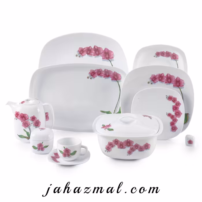 سرویس چینی زرین طرح ارکیده 98 پارچه