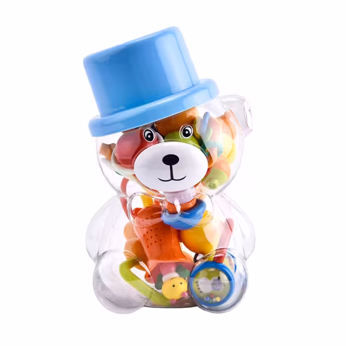 جغجغه کودک مدل خرس کلاه کج بسته 10 عددی