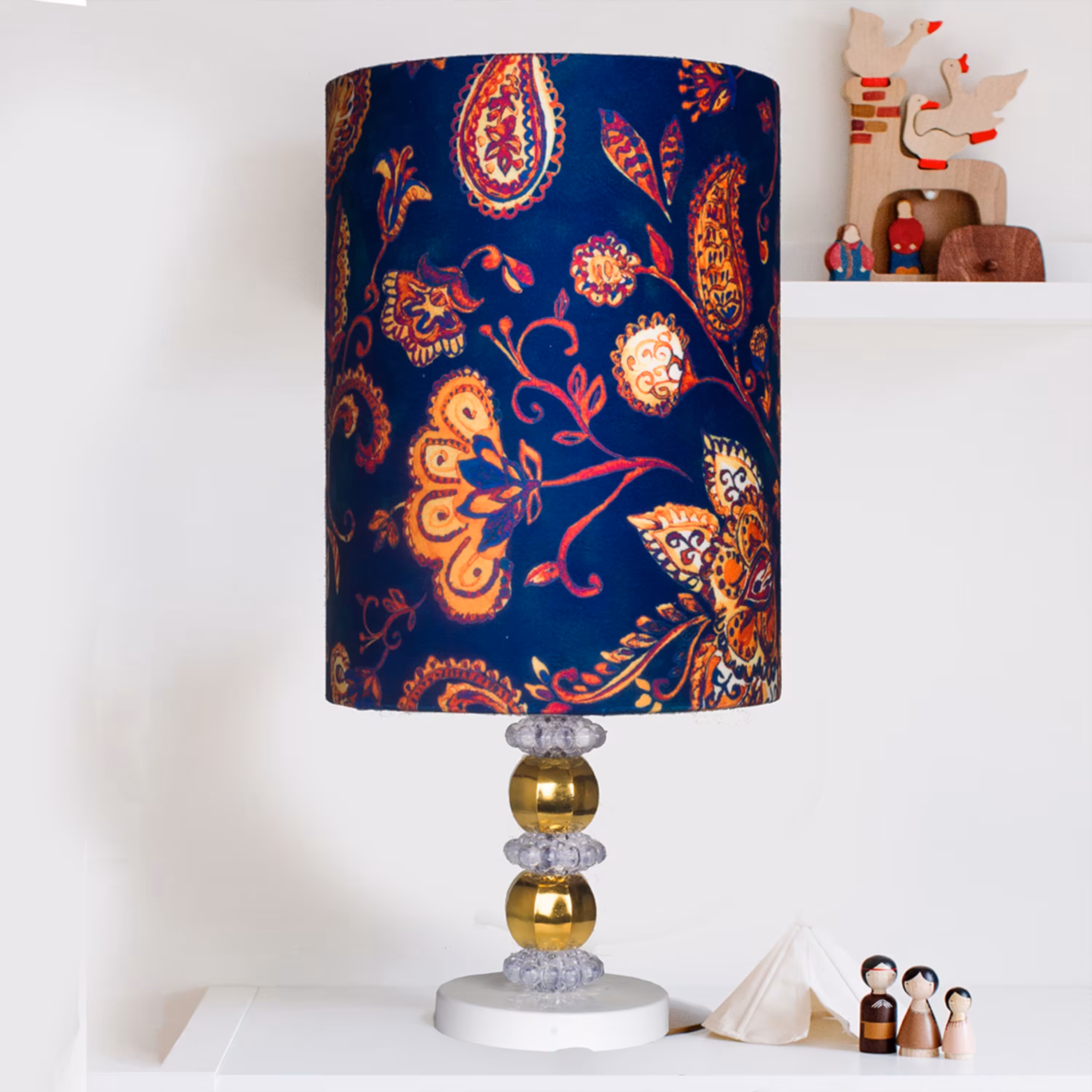 آباژور زومیزی مدل سلطنتی پارچه مخمل