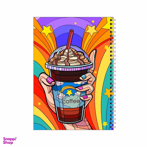 دفتر مشق 50 برگ بامبیلیپ طرح دنیای رنگی با قهوه کد 2384204