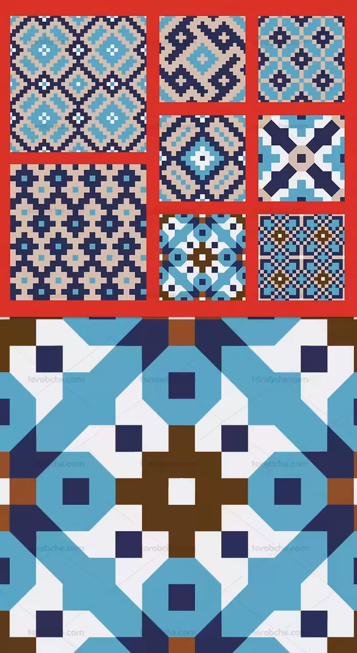 وکتور طرح های کاشی کاری هندسی | گرافیک با طعم تربچه