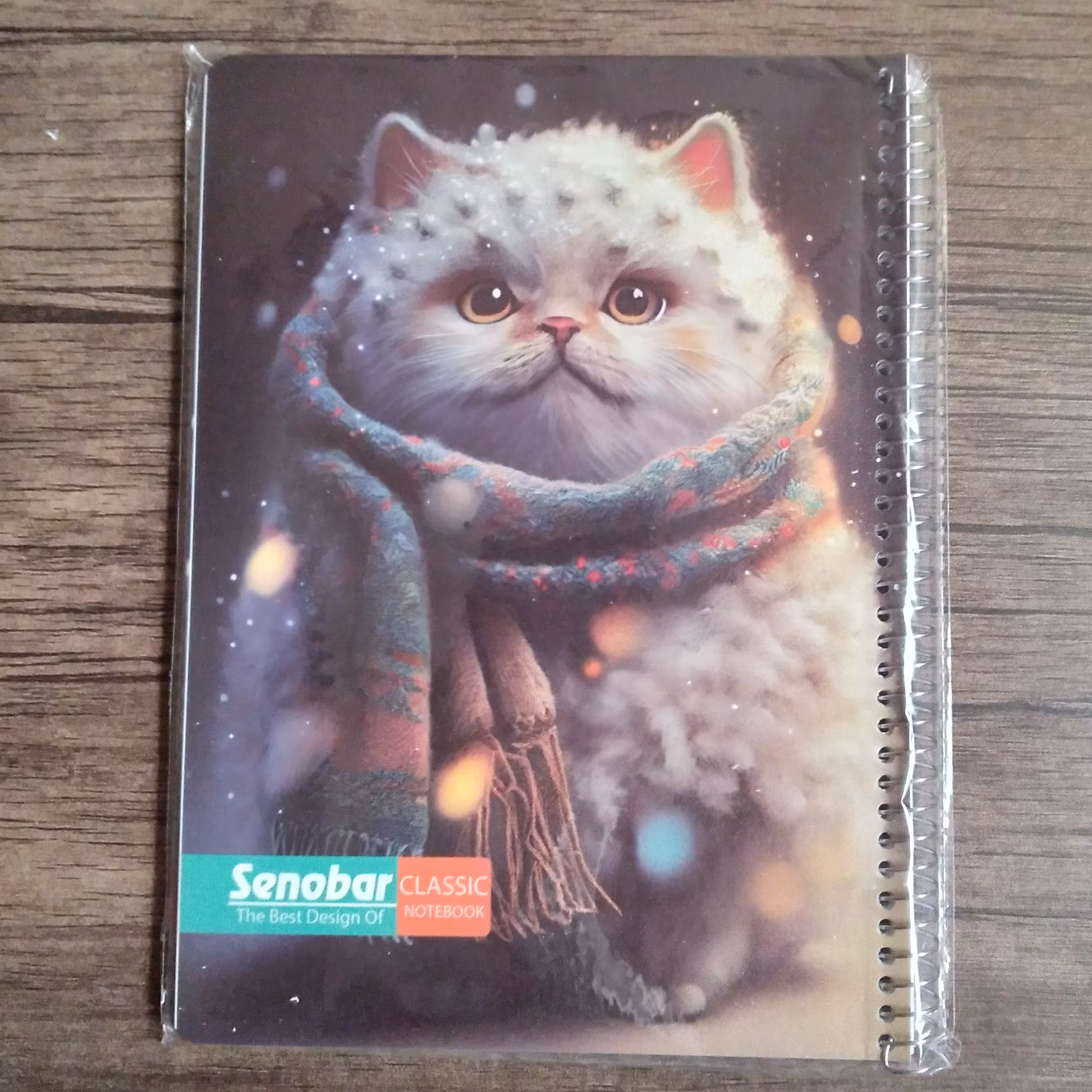 دفتر مشق 100 برگ سیمی صنوبر طرح گربه جلد طلقی