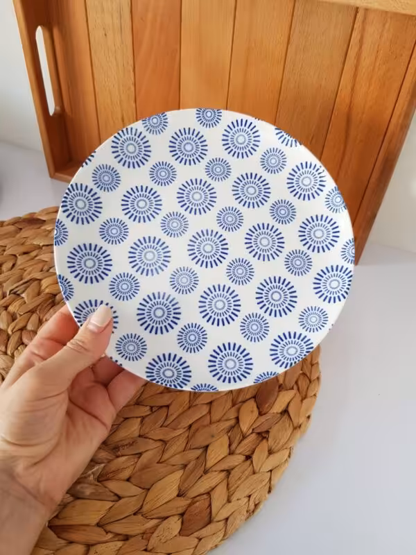 پیش دستی رنگی کد 2010- رنگ سرمه ای طرح دار